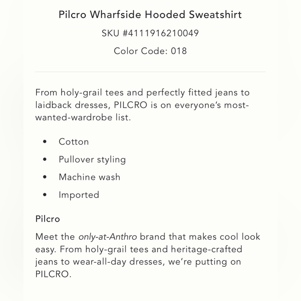 Anthropologie Pilcro Wharfside Hooded Sweatshirt - Picture 8 of 9